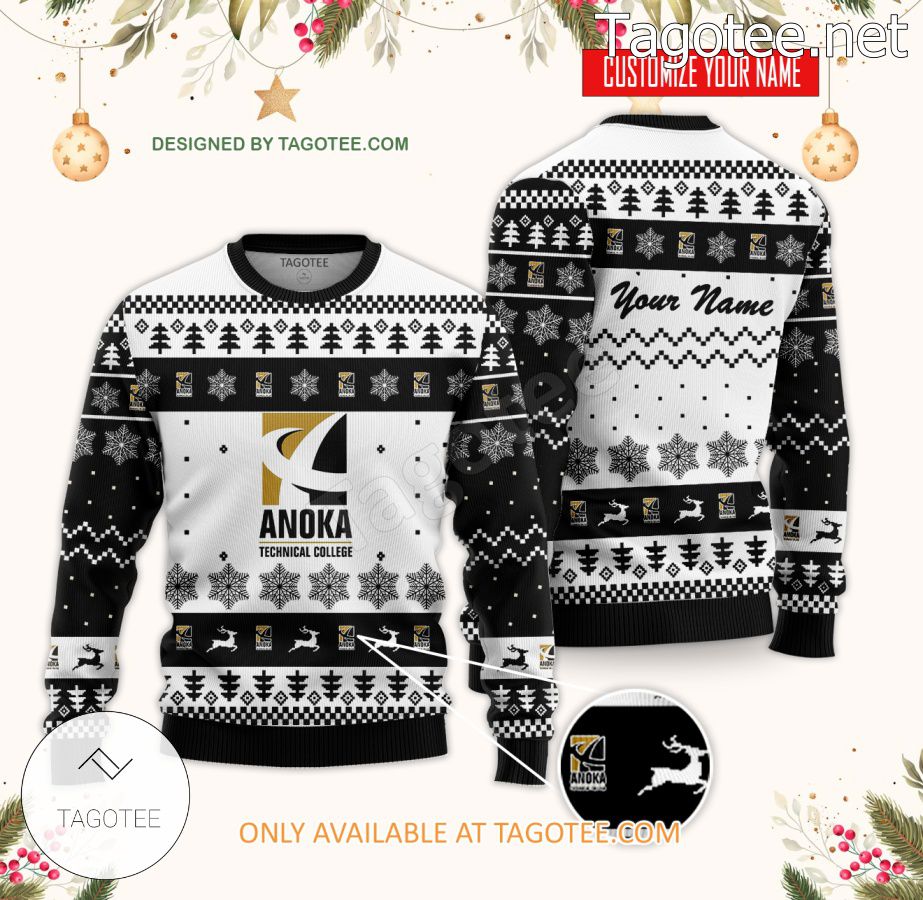 Anoka Technical College Custom Ugly Christmas Sweater - BiShop