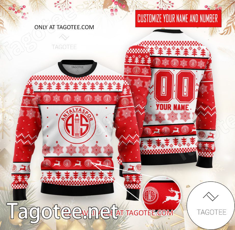 Antalyaspor Custom Ugly Christmas Sweater - EmonShop