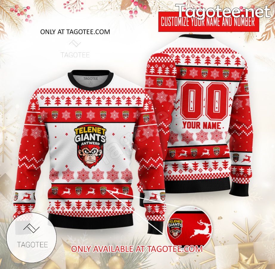 Antwerp Giants Custom Ugly Christmas Sweater - EmonShop