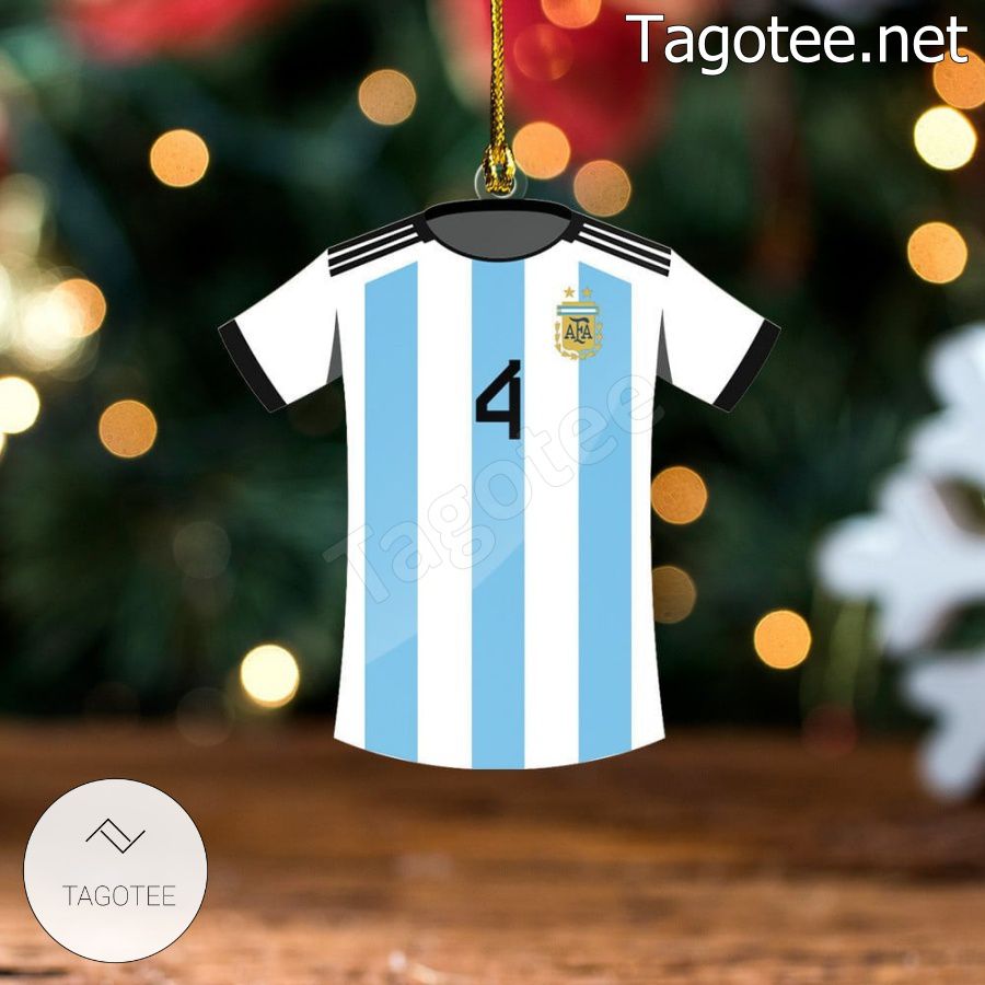 Argentina Team Jersey - Gonzalo Montiel Xmas Ornament