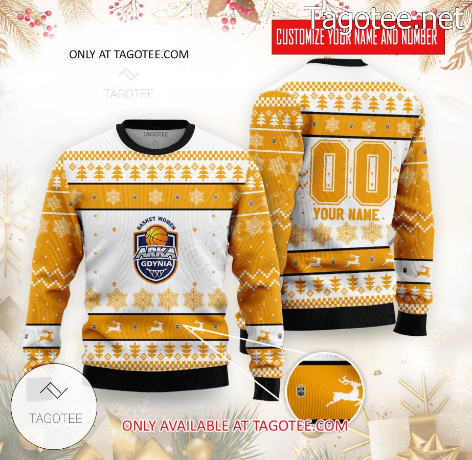 Arka Gdynia Women Basketball Custom Ugly Christmas Sweater - MiuShop