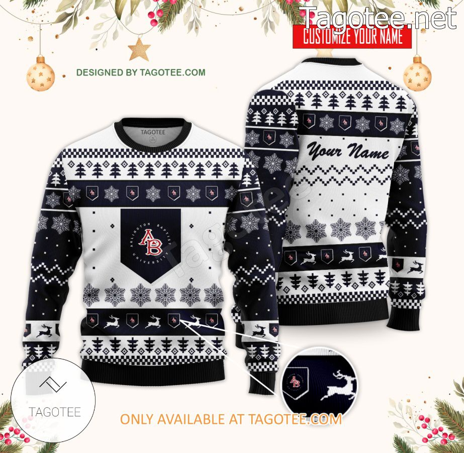 Arlington Baptist University Custom Ugly Christmas Sweater - BiShop