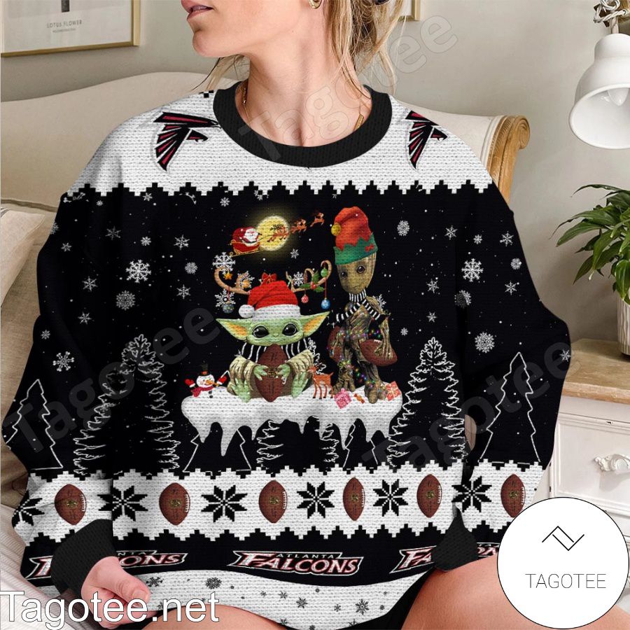 Baby yoda and discount baby groot christmas sweater