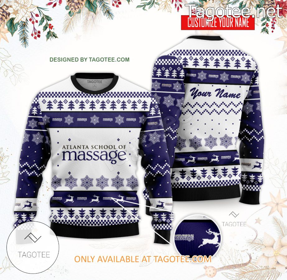 Atlanta School of Massage Custom Ugly Christmas Sweater - BiShop