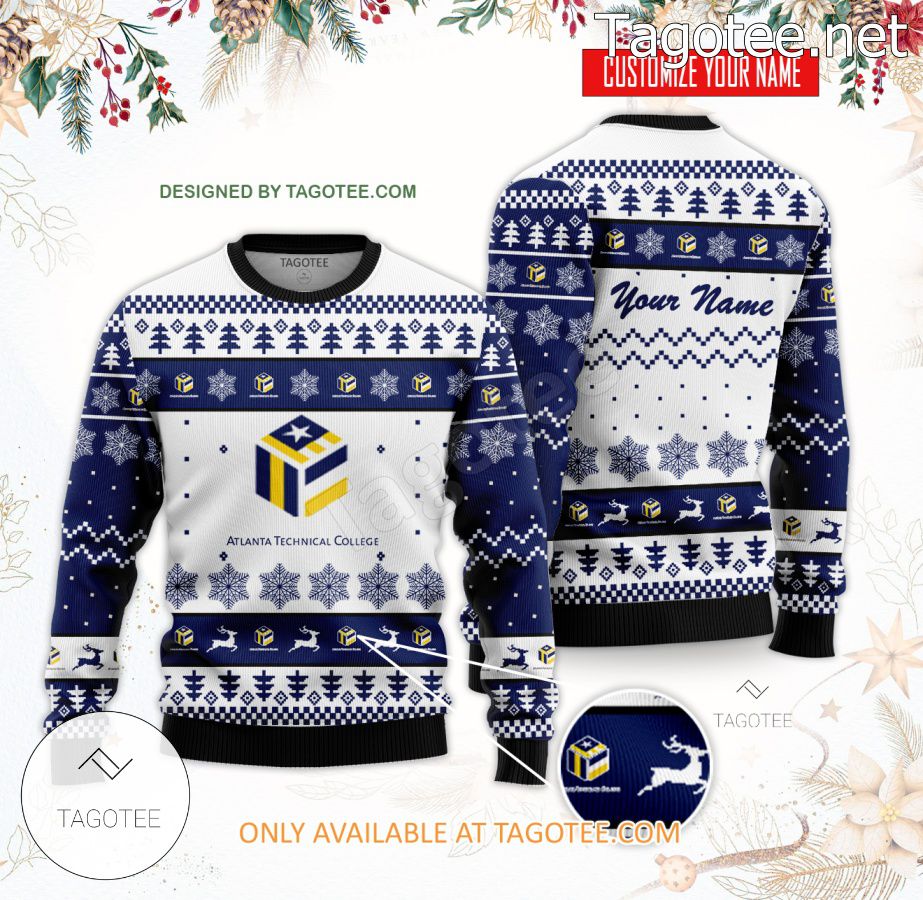 Atlanta Technical College Custom Ugly Christmas Sweater - BiShop