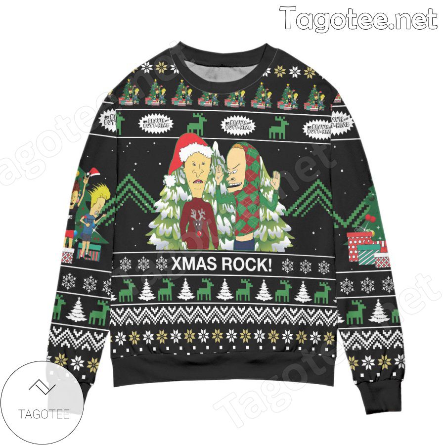 Beavis and butthead store ugly christmas sweater