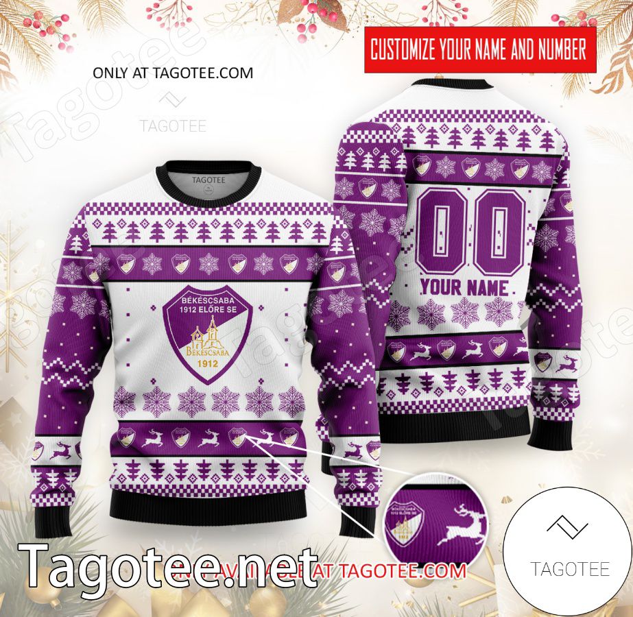 Békéscsaba SE Custom Ugly Christmas Sweater - EmonShop