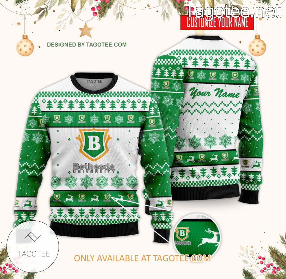 Bethesda University Custom Ugly Christmas Sweater - BiShop