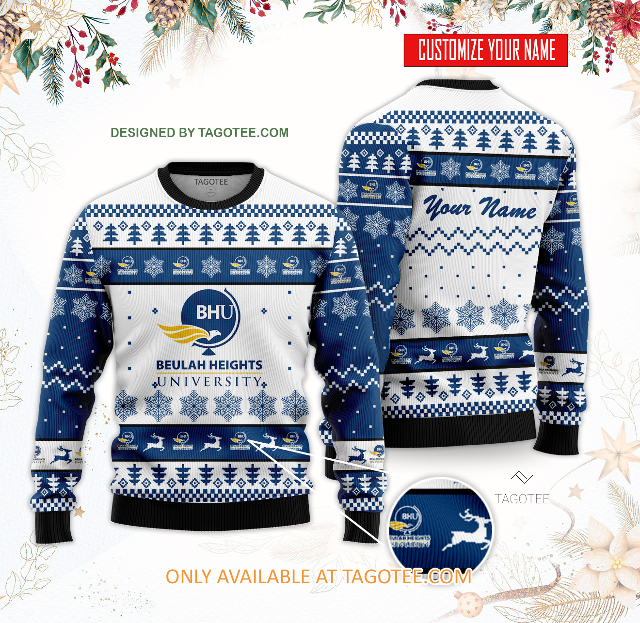 Beulah Heights University Custom Ugly Christmas Sweater - BiShop