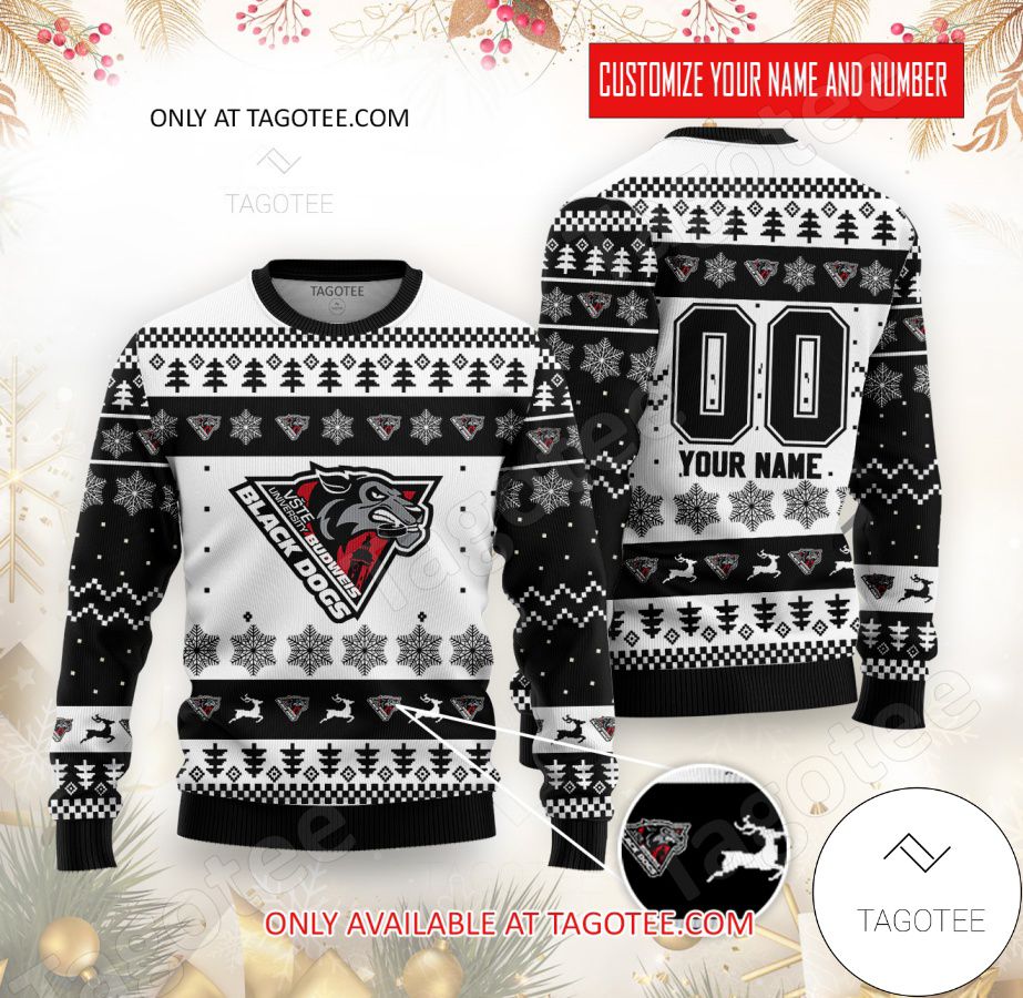 Black Dogs Budweis Hockey Custom Ugly Christmas Sweater - EmonShop