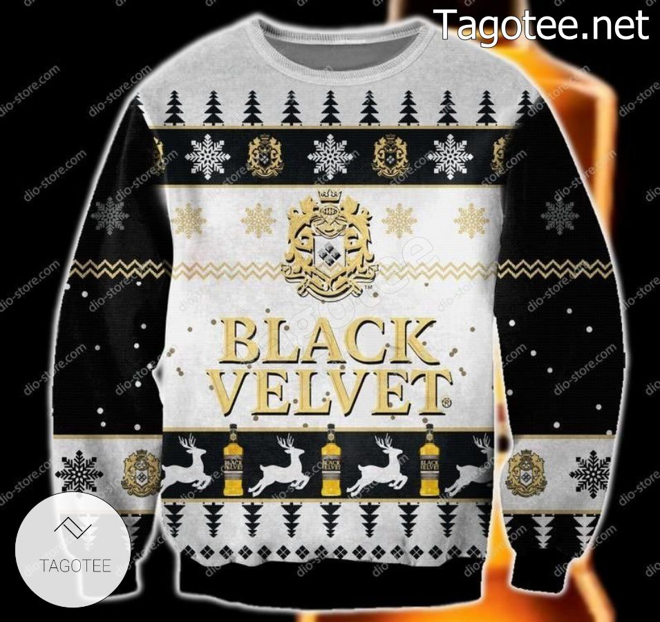 Black Velvet Whisky Holiday Ugly Christmas Sweater