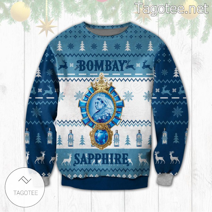 Bombay Sapphire Logo Holiday Ugly Christmas Sweater