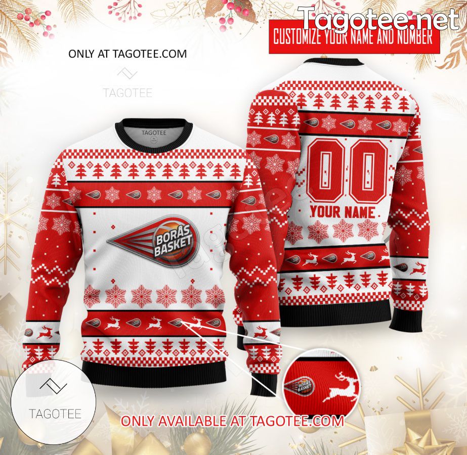 Boras Basket Custom Ugly Christmas Sweater - EmonShop