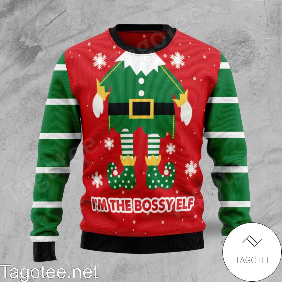 Bossy Elf Xmas Ugly Christmas Sweater