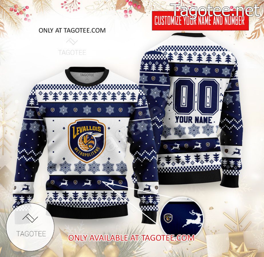 Boulogne-Levallois Basketball Custom Ugly Christmas Sweater - MiuShop