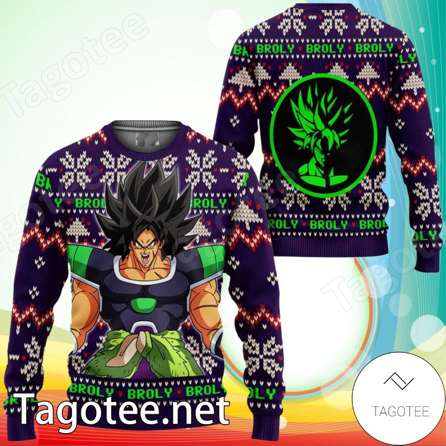 Broly Anime Dragon Ball Xmas Ugly Christmas Sweater