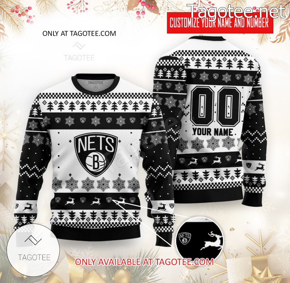 Brooklyn Nets Basketball Custom Ugly Christmas Sweater - MiuShop - Tagotee