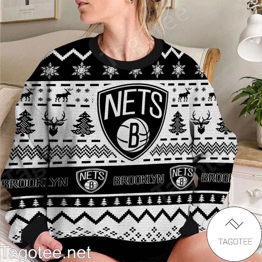 Basketball American Brooklyn Nets Ugly Christmas Sweater
