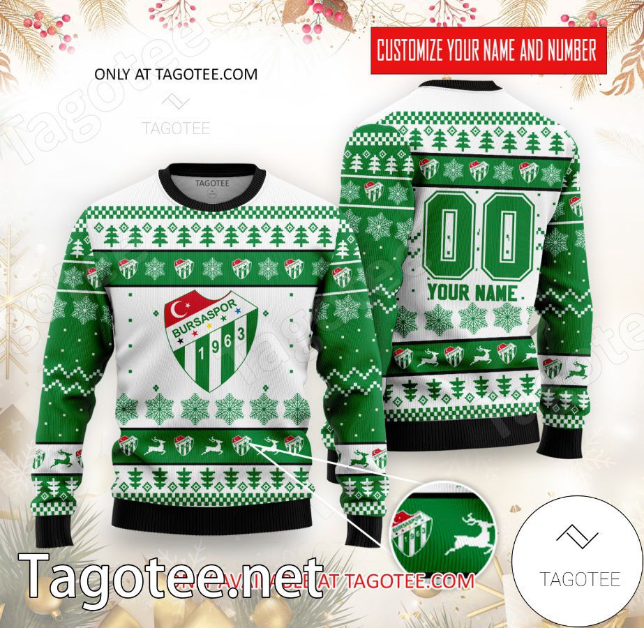 Bursaspor Custom Ugly Christmas Sweater - EmonShop