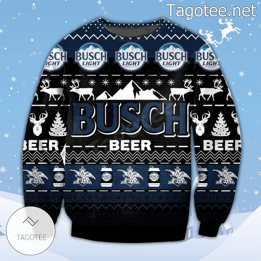 Busch Beer Busch Light Holiday Ugly Christmas Sweater