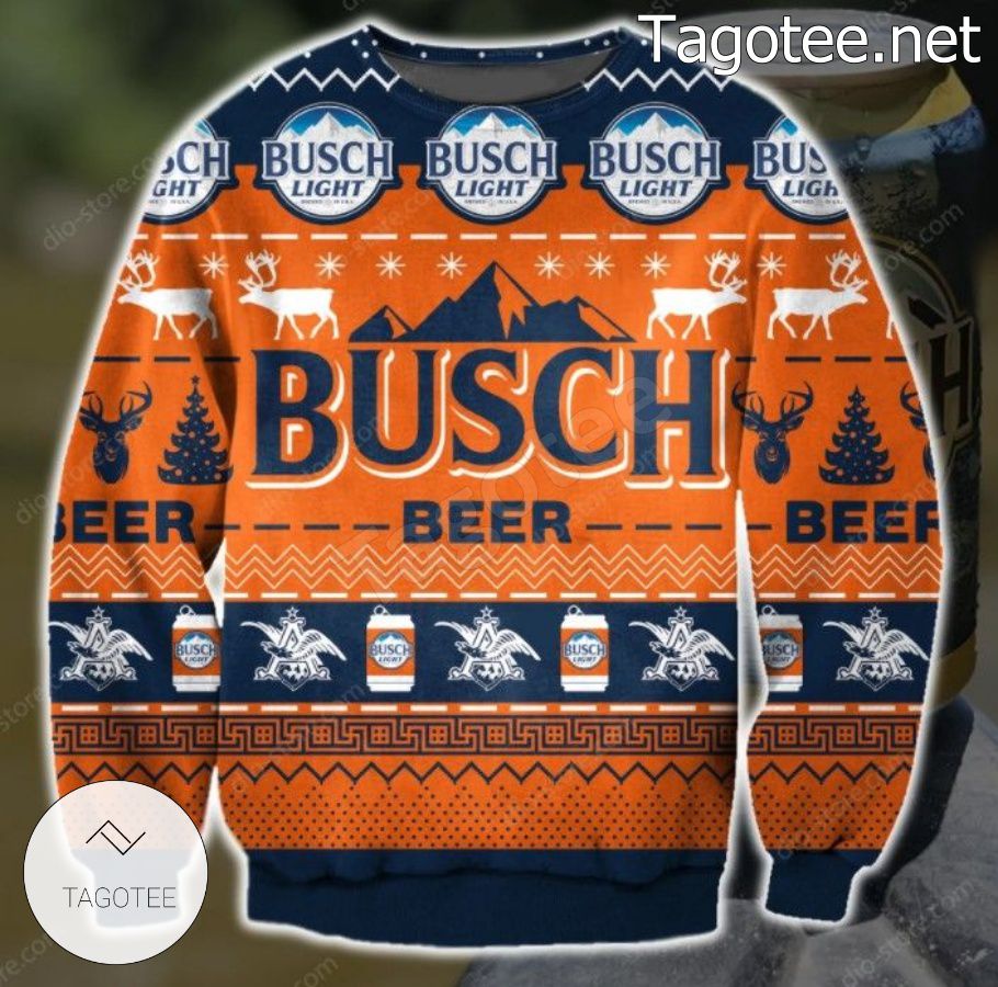 Busch Light Beer Holiday Ugly Christmas Sweater