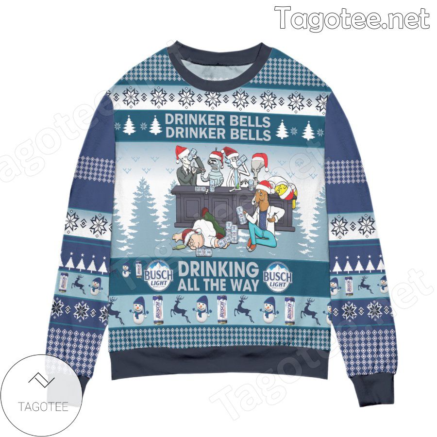 Busch Light Drinker Bell Drinker Bell Holiday Ugly Christmas Sweater