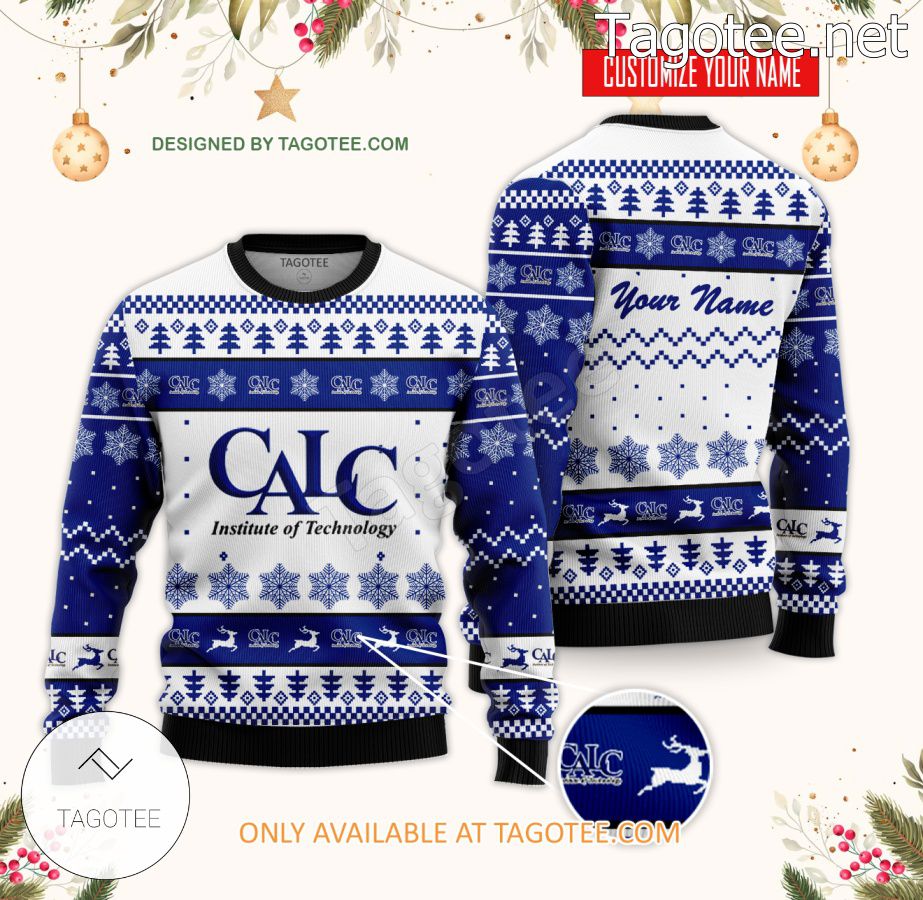 CALC Institute of Technology Custom Ugly Christmas Sweater - BiShop