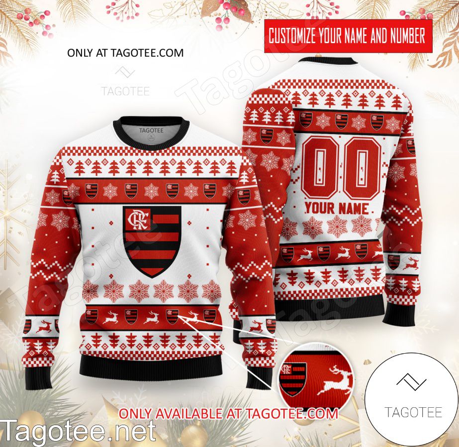 CR Flamengo RJ Custom Ugly Christmas Sweater - BiShop