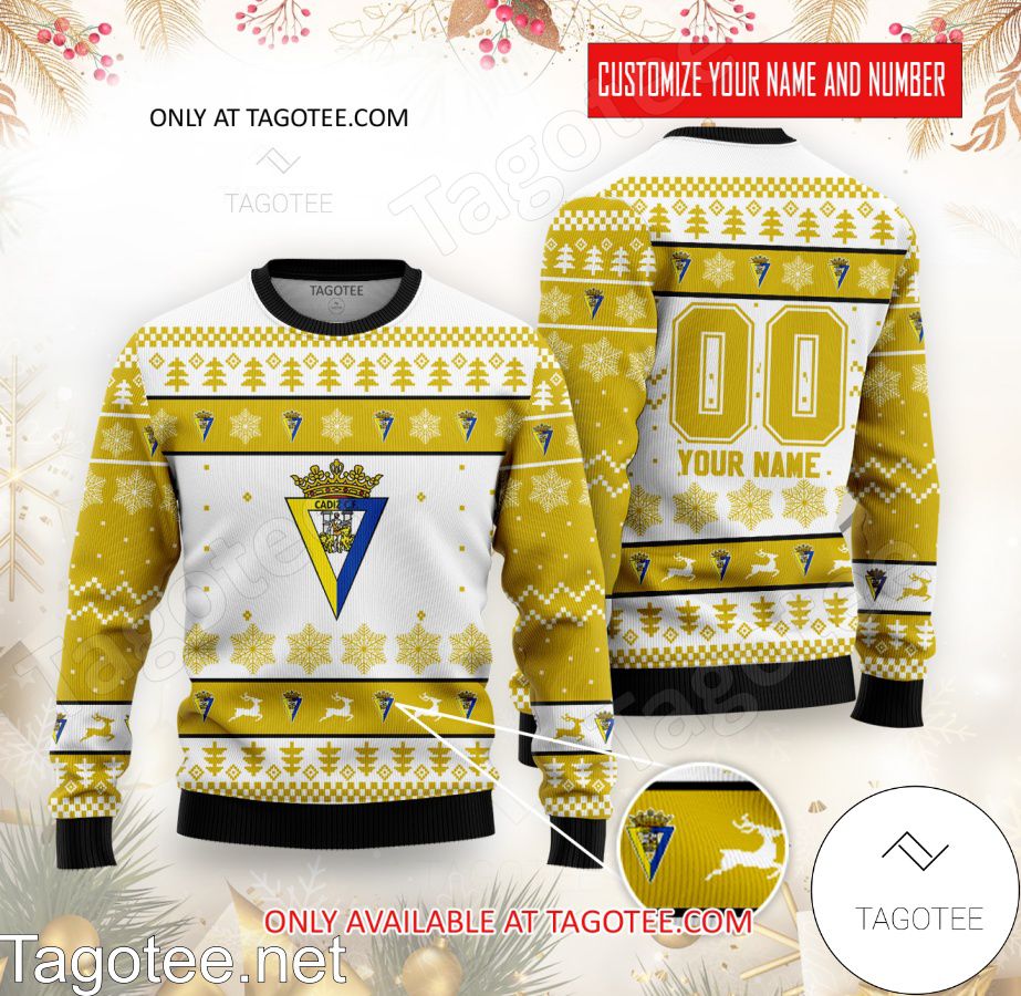 Cadiz CF Custom Ugly Christmas Sweater - BiShop