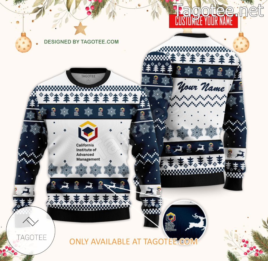 California Institute of Advanced Management Custom Ugly Christmas Sweater - BiShop