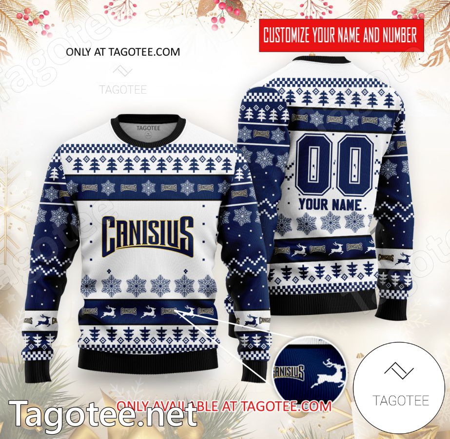 Canisius Golden Griffins Hockey Custom Ugly Christmas Sweater - BiShop