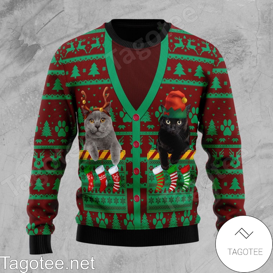 Cat Pocket Xmas Xmas Ugly Christmas Sweater
