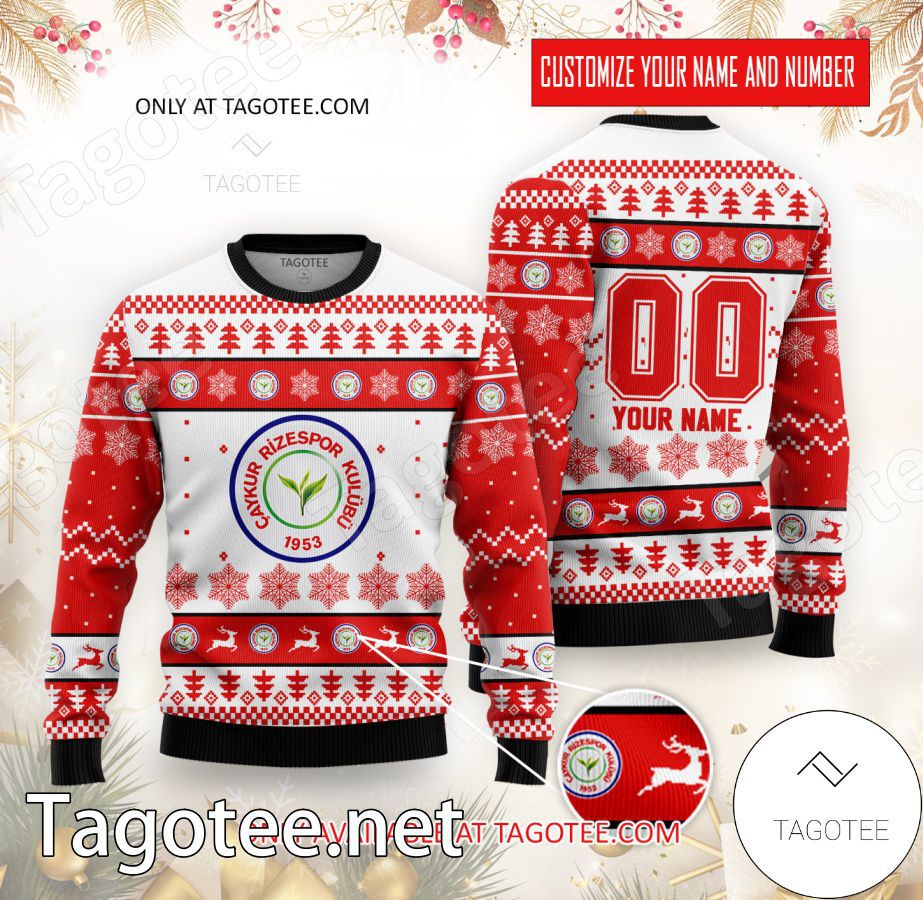 Caykur Rizespor Custom Ugly Christmas Sweater - EmonShop