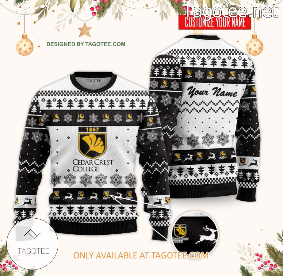 Cedar Crest College Custom Ugly Christmas Sweater - BiShop
