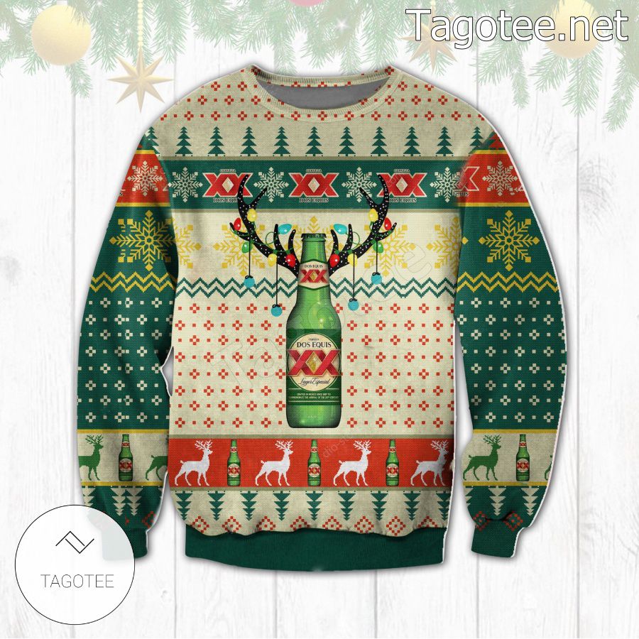 Cerveza Dos Equis Holiday Ugly Christmas Sweater