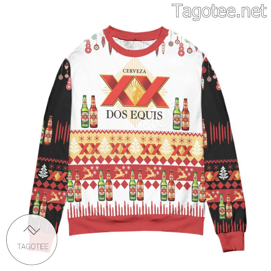 Cerveza Dos Equis XX Lager And Amber Holiday Ugly Christmas Sweater