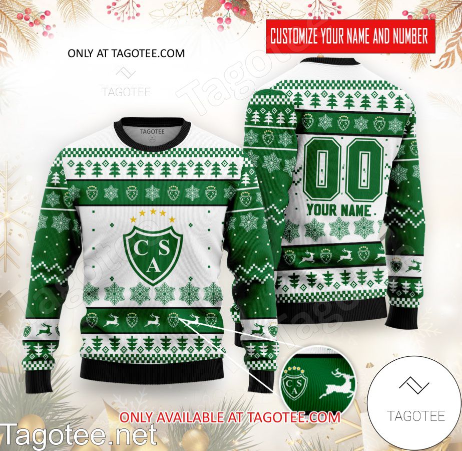 Club Atletico Sarmiento Custom Ugly Christmas Sweater - BiShop