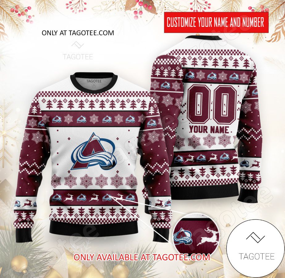 Custom Name NHL Colorado Avalanche Special Christmas Ugly Sweater Design -  Ecomhao Store