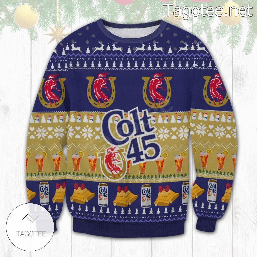 Colt 45 Malt Liquor Jingle Bells Holiday Ugly Christmas Sweater