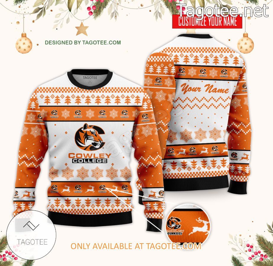 Cowley County Community College Custom Ugly Christmas Sweater - BiShop