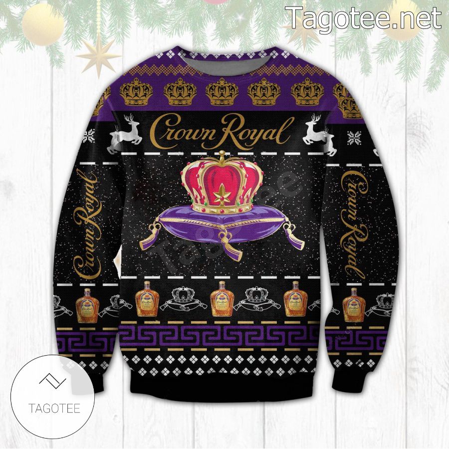 Crown Royal Logo Holiday Ugly Christmas Sweater