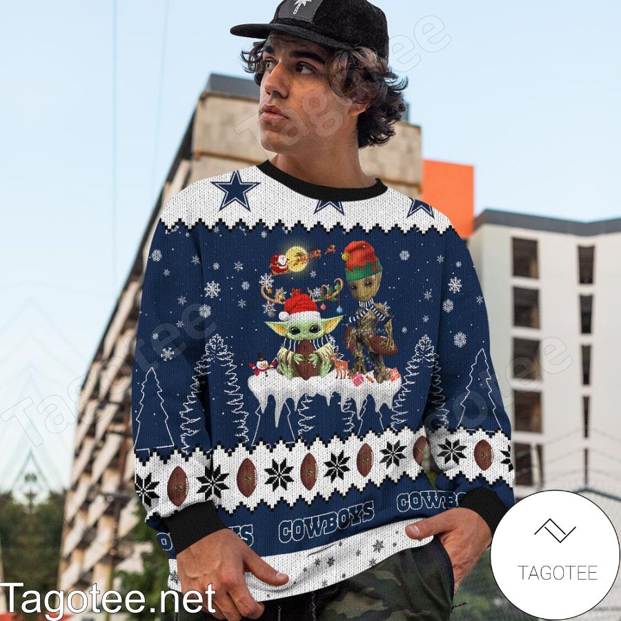 Dallas Cowboys Baseball Ugly Christmas Sweater