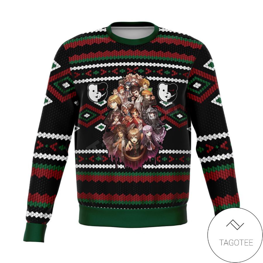 Danganronpa Characters Xmas Ugly Christmas Sweater
