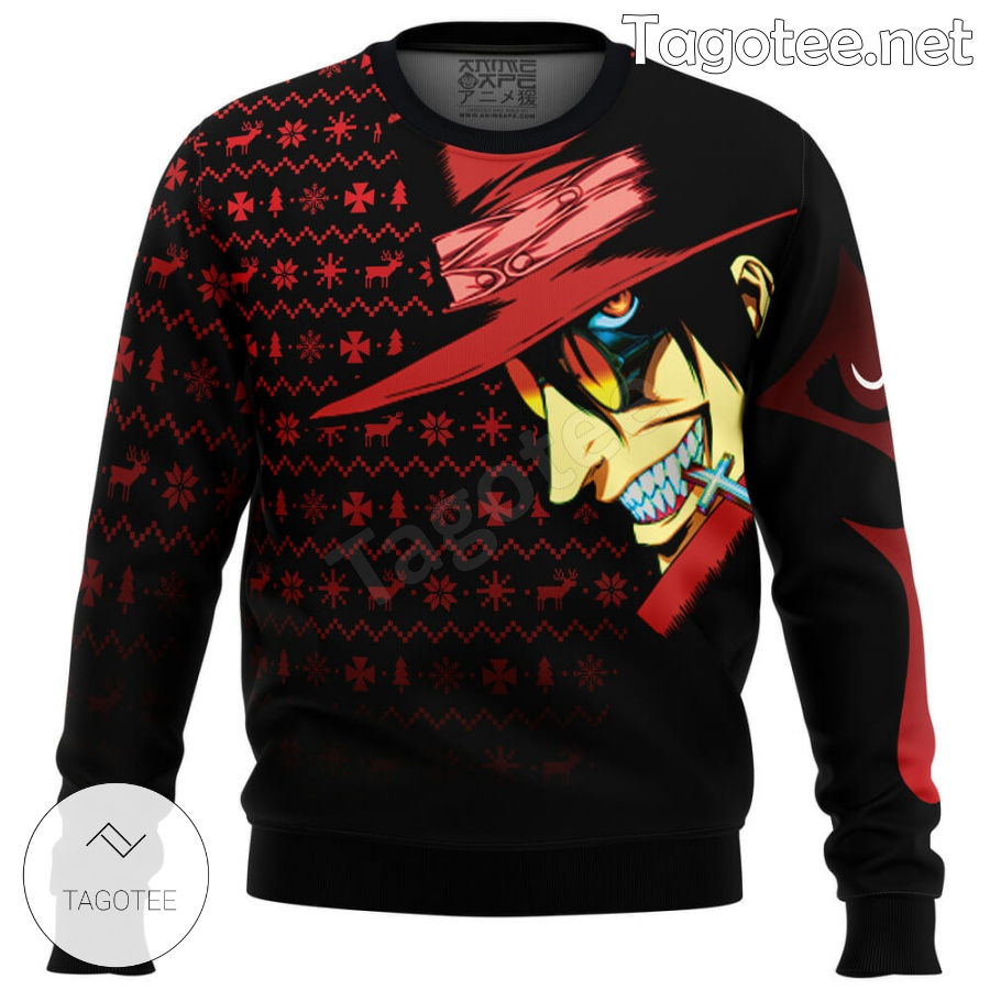 Dark Fanstasy Alucard Hellsing Xmas Ugly Christmas Sweater