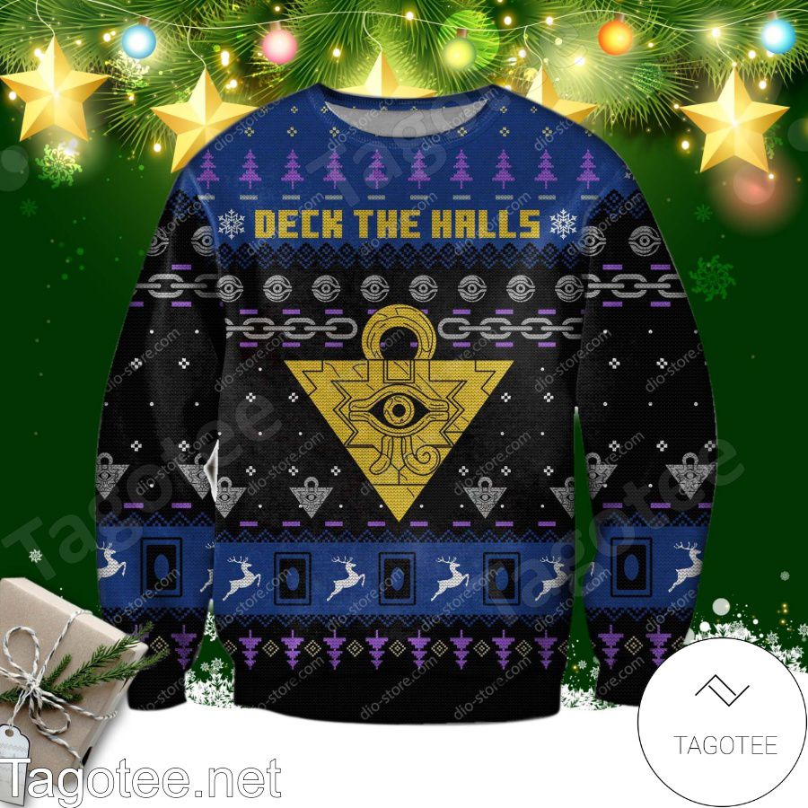 Deck The Halls Yugioh Manga Anime Ugly Christmas Sweater