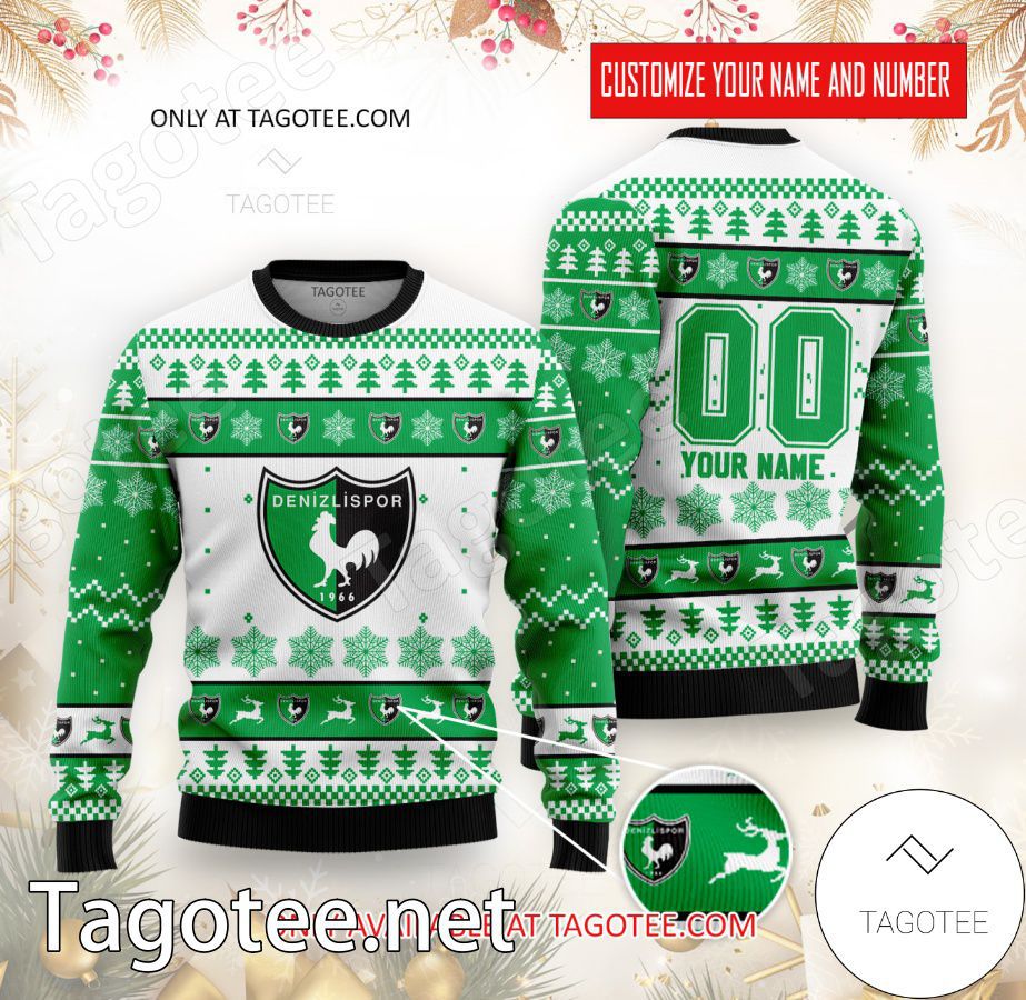 Denizlispor Custom Ugly Christmas Sweater - EmonShop