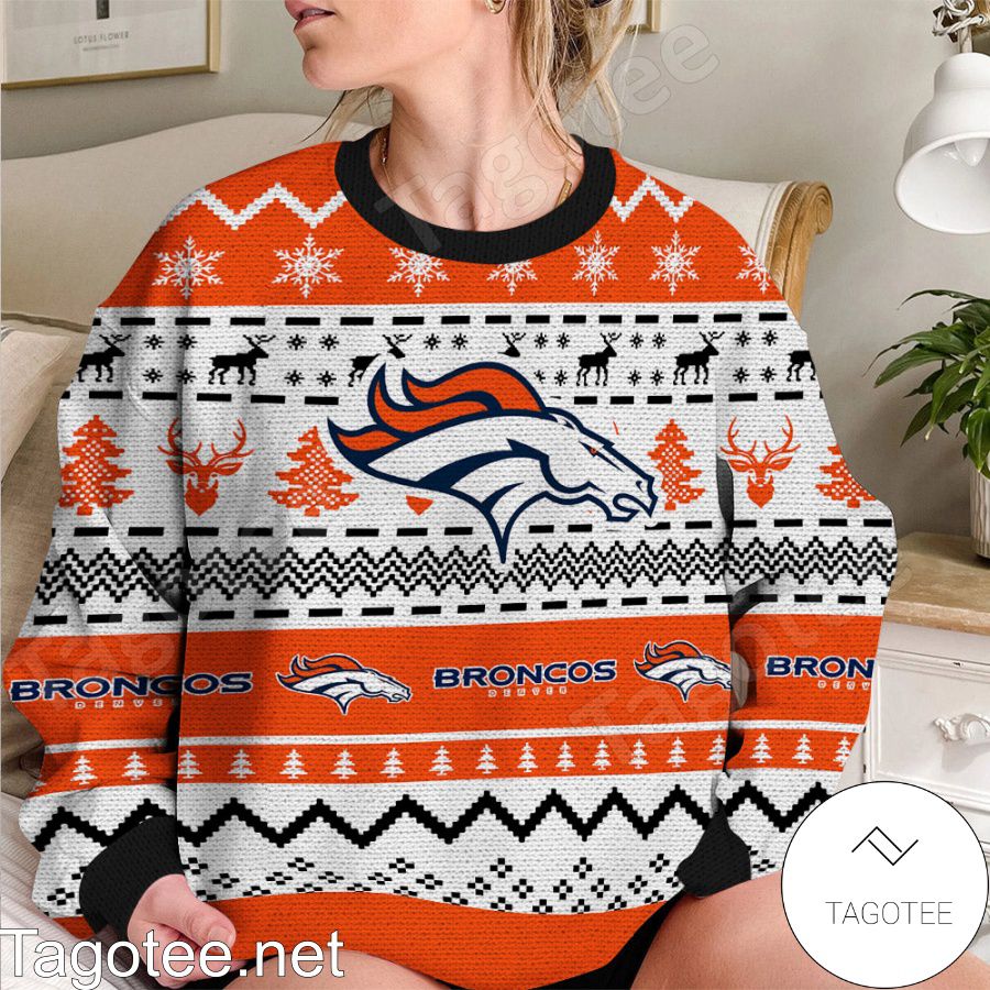 NFL Denver Broncos Christmas 3D Fashion Ugly Sweater For Winter