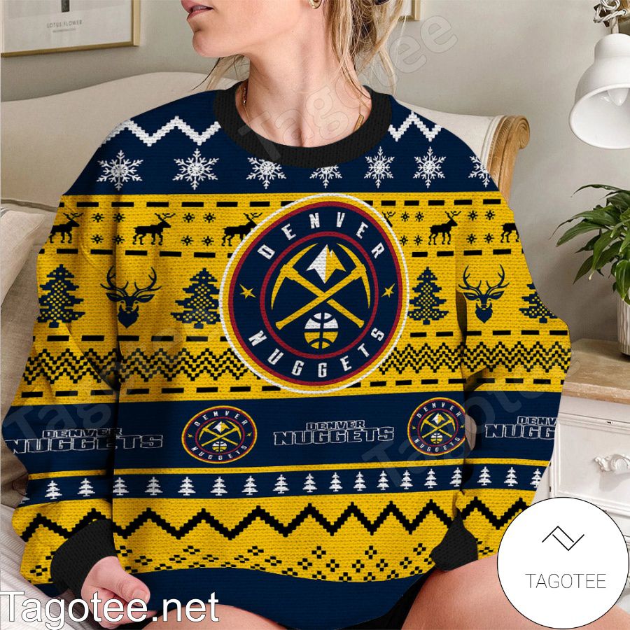 Denver Nuggets Basketball Custom Ugly Christmas Sweater - MiuShop - Tagotee