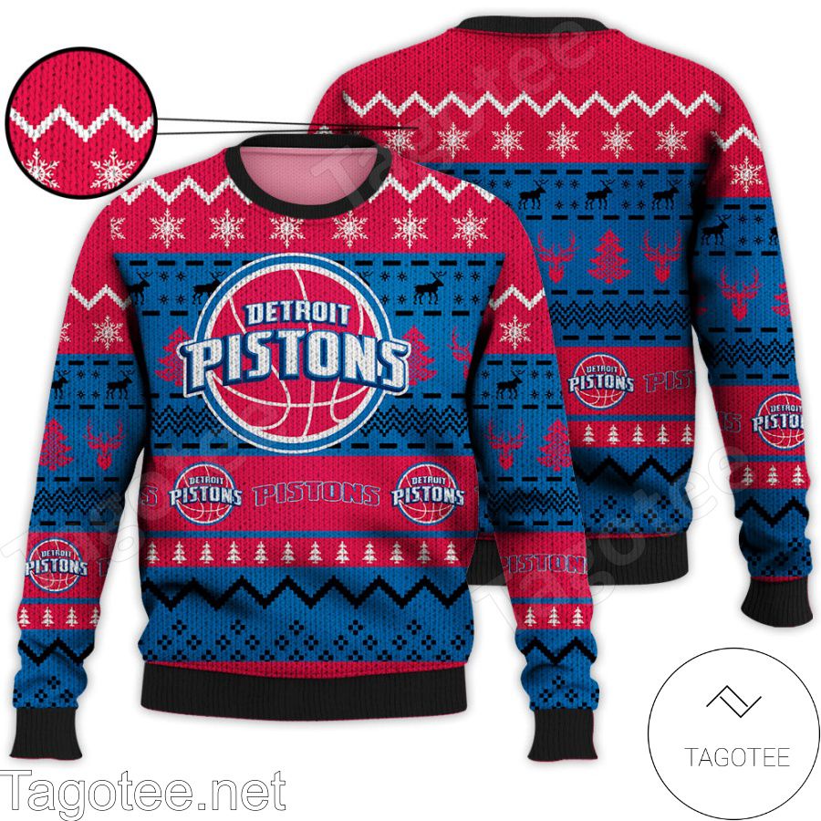 Sweaters, Ugly Christmas Sweater Detroit Pistons
