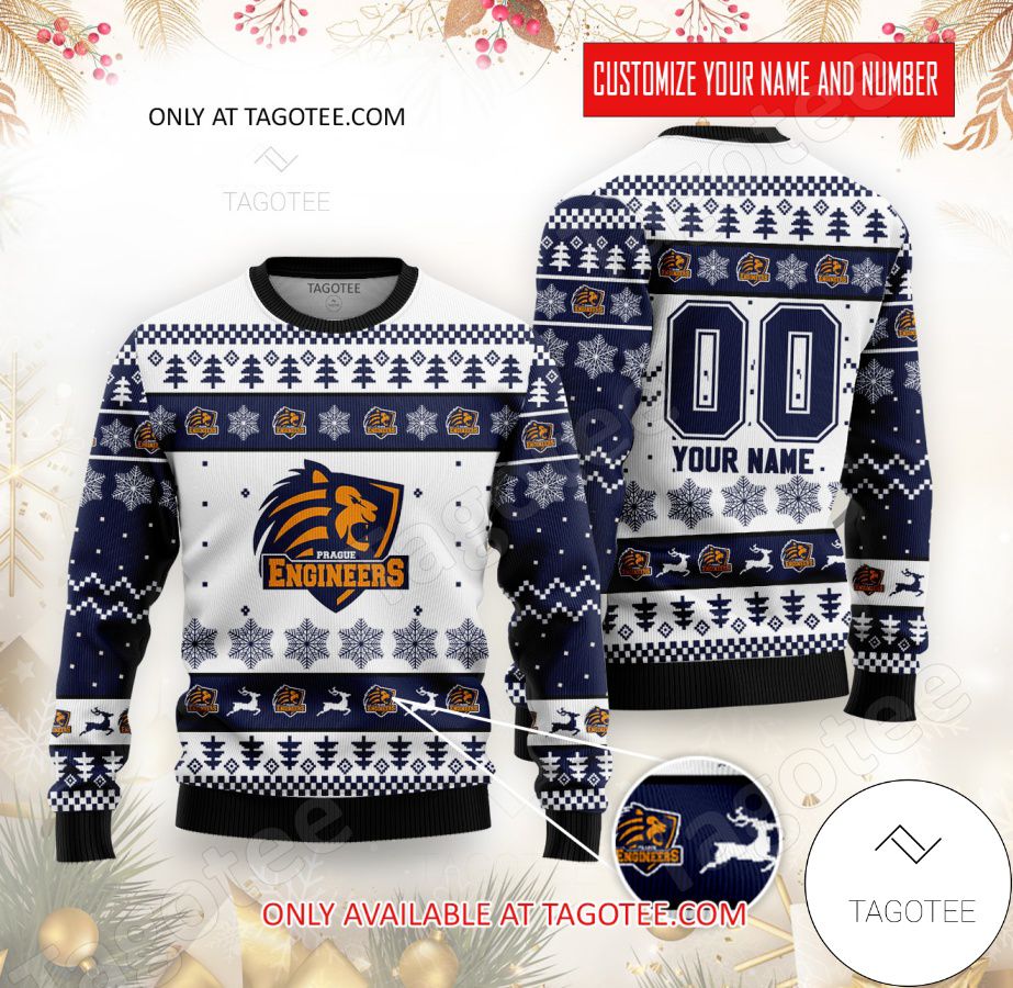Engineers Prague Hockey Custom Ugly Christmas Sweater - EmonShop